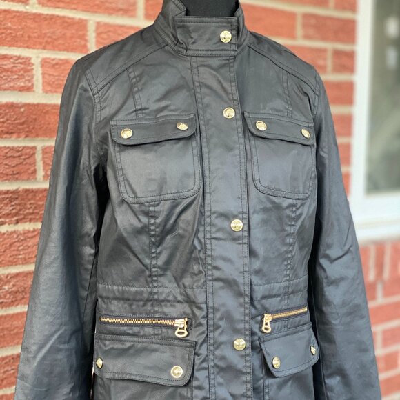 Tommy Hilfiger Dark Olive Utility Jacket w/ Gold Hardware | Women’s Small - Picture 2 of 14